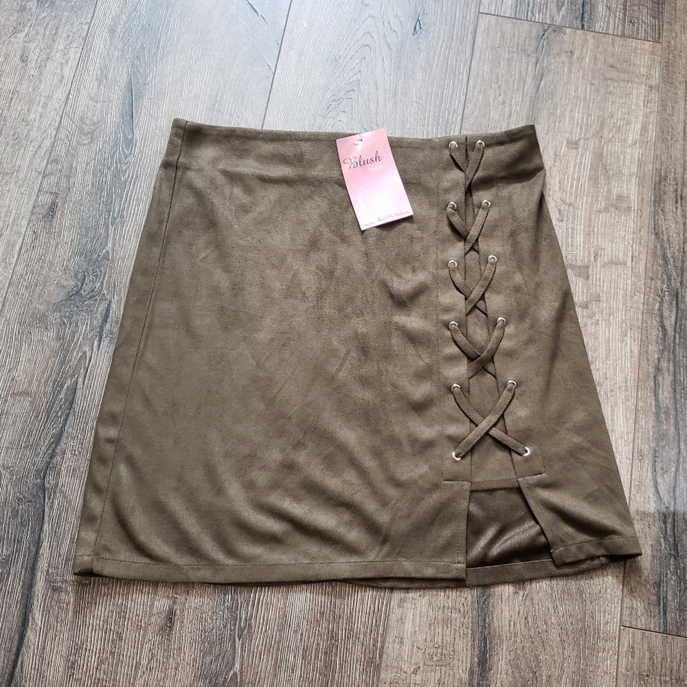 2 for $15/Boutique Lace Up Mini Skirt